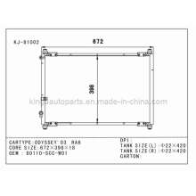 Sistema de enfriamiento eficiente 2003 Honda Auto Condenser para Odyssey&#39;03 Ra6